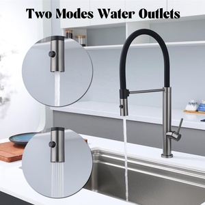 304 Stainless Steel Kitchen Mixer Tap Flexible Single Hole Pull Out Magnetic Kitchen Faucets With Pull Down Sprayer AT-SS8899-DX - Product Image 2