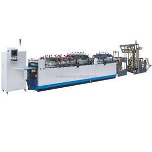 Three side sealing paper bag laminated zipper stand up doypack pouch making machine