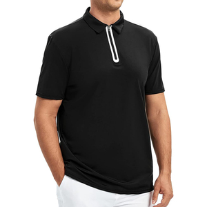 Logo personnalisé Quart de poche Polos de golf pour hommes Chemises de golf évacuant l'humidité Polos de <span class=keywords><strong>tennis</strong></span> athlétiques à col - Product Image 5