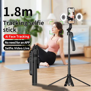 ไม้เซลฟี่อัจฉริยะ C12 พร้อมขาตั้งกล้อง รีโมทไร้สาย หมุนได้ 360 องศา °   ขาตั้งกล้องแบบยืดหดได้สำหรับ Vlog ความยาว 1.8 เมตร - Product Image 6
