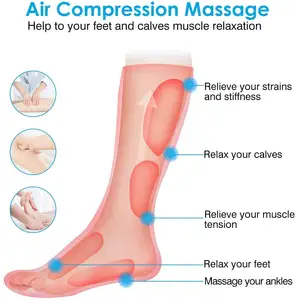 LUYAO Air Compression Leg Massager And Foot Therapy Pressure Massage Boots Machine With Hot Air Compression