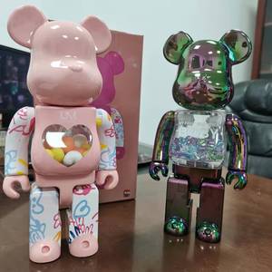 Décoration de la maison Bearbrick 400% éblouissant <span class=keywords><strong>Chiaki</strong></span> my first baby Block Bear Violence Bear Kwas Figurine - Product Image 2