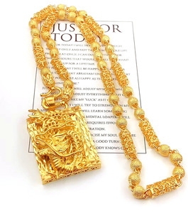 <span class=keywords><strong>Collana</strong></span> da <span class=keywords><strong>uomo</strong></span> in lega placcata in <span class=keywords><strong>oro</strong></span>, ciondolo con testa di drago in <span class=keywords><strong>oro</strong></span>, <span class=keywords><strong>collana</strong></span> con testa di drago vuota in <span class=keywords><strong>oro</strong></span> simulato - Product Image 4