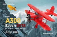 Avión de Control Remoto de 2.4GHz, Wltoys A300, Modelo Beech D17S, 3D/6G LED, Biplano de Plástico Grande para Armar, Tipo Caza
