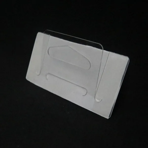 Clear Hang Tab Rectangular <b>Label</b> Sticker hang tabs for Retail Display Packaging - Product Image 1
