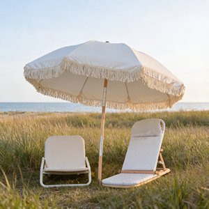 Conjunto <span class=keywords><strong>de</strong></span> Muebles <span class=keywords><strong>de</strong></span> Playa Boho Personalizados, Ecológicos, <span class=keywords><strong>de</strong></span> Madera <span class=keywords><strong>de</strong></span> Teca, Silla Colgante, Sombrilla con Borlas, Muebles <span class=keywords><strong>de</strong></span> Exterior para Marcas <span class=keywords><strong>de</strong></span> Lujo - Product Image 2