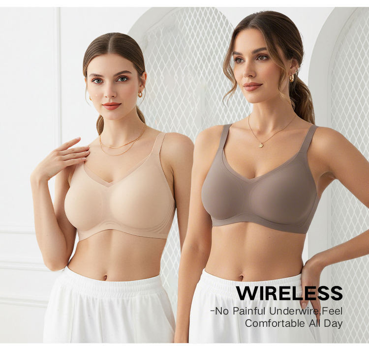 Wireless 3D Fixed Cups Bralette Anti Sagging Soft Silicone Underwear For Sports & Daily Comfort Seamless Jelly Gel Support Bras