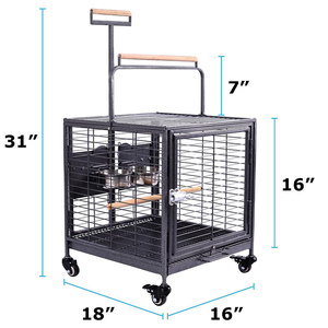 Portador de viaje portátil personalizable directo de fábrica con asa y percha de madera para veterinarios, viaje 4 ruedas - Product Image 1