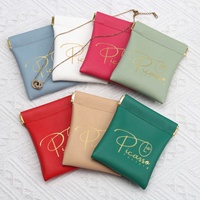 Pochette en cuir PU gaufré personnalisé sac d'emballage cosmétique avec sac pochette en cuir à aimant fermé