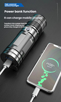 Linterna Táctica LED Recargable de Aleación de Aluminio, Enfoque Ajustable, Impermeable IP65, USB, Alcance de Haz de Más de 1000 m, Alto CRI 90, 20000 Lúmenes