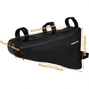 Muestra gratuita: Bolsa para cuadro de bicicleta, bolsa para tubo superior debajo del asiento, bolsa de almacenamiento para accesorios de bicicleta, bolsas triangulares para ciclismo - Product Image 5
