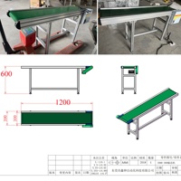 Nouvelle Machine de Transport à Bande Électrique Portable CE de Fabrication Chinoise, 1200 mm, avec Bande PVC, Petite Convoyeuse Verte pour Usage Industriel et Domestique