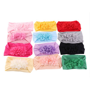 Fasce per bambini <span class=keywords><strong>turbante</strong></span> con fasce per capelli da <span class=keywords><strong>ragazza</strong></span> di fiori accessori per capelli decorazione per capelli fascia per capelli fascia per capelli semplice fascia per capelli carina B.phne - Product Image 3