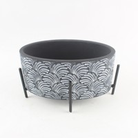Lampe de sol classique pour la maison et le jardin, en béton, grand pot à fleurs ovale en ciment, pot de fleurs durable, aménagement paysager de jardin