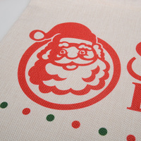 Sac cadeau de Noël Santa Express, imprimé rennes, sac à cordon, grand sac en lin pour ranger les cadeaux de Noël, sac Santa pour les cadeaux de vacances