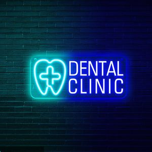 Insegna al Neon LED Dimmerabile USB per Clinica Dentistica Neonawall, Decorazione Murale per Sala d'Attesa di Studi Ortodontici, Segnaletica per Attività di Igiene - Product Image 4