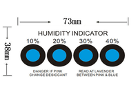 Carte indicatrice d'humidité 10-40% 4 points, changement de couleur bleu à rose pour rappel, électronique PCB, prévention des dommages liés à l'humidité, OEM