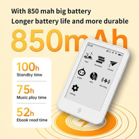 Mini Lector Electrónico Portátil de 3.68 Pulgadas, 4G LTE, Protección Ocular, IA, Reproductor de MP3, Tarjeta TF, 850mAh, Magnético, Tinta Electrónica