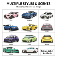 Désodorisant de voiture en feuilles de papier, parfum naturel, senteur voiture neuve, logo personnalisable, marque privée