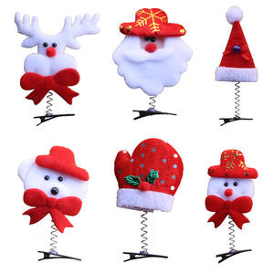 Cute Christmas Santa Snowman Hairpin Girls' Hair Accessories With <b>Bow</b> Jewelry for Hair Decoration Festive Seasons - Product Image 1