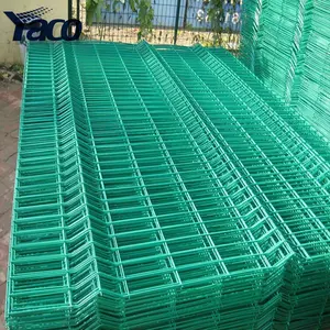 PVC dilapisi 50x200mm kualitas tinggi 3d bengkok melengkung kawat las mesh kebun Pagar panel