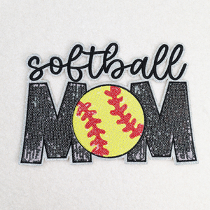 New Products Custom Large Embroidery Iron On Mama Ball Soccer Mom Chenille Patch - Product Image 1