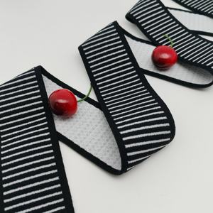 Cinta elástica negra con logotipo personalizado para prendas de vestir, banda elástica de 48 mm para ropa de bebé, dobladillo, ropa interior, tela elástica - Product Image 1