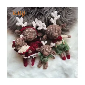 クリスマス飾りクリスマス鹿あみぐるみその他のおもちゃ動物かぎ針編みおもちゃ