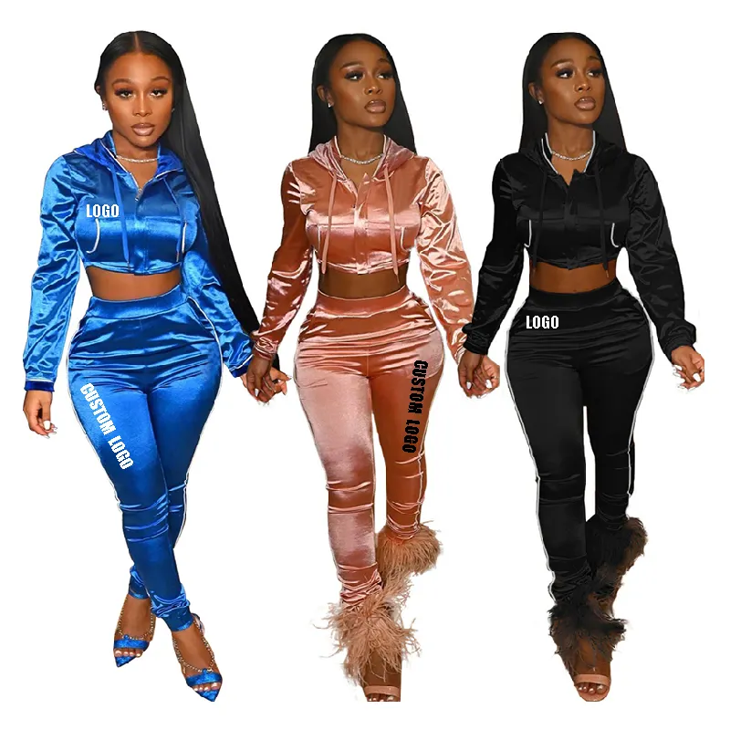tracksuit hoodie pants athletic nude clothing plus size stacked cotton clothes outfit PANTS outfits 2 piece set women
