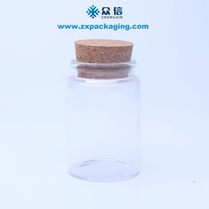 Bocaux de stockage de bouteilles en verre borosilicaté transparent scellé par liège - Product Image 5