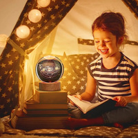 Iluminación Inteligente para el Hogar, Bola de Cristal Tallada, Unidad Flash USB, Regalo de Navidad para Niños, Lámpara LED de Noche para Mesa de Noche