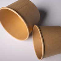 Gobelet à soupe en papier avec logo personnalisé, double revêtement PE, pour nouilles instantanées, chips et sucre