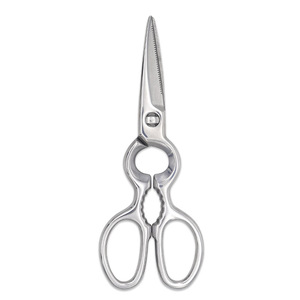 Stainless Steel <b>Kitchen</b> <b>Scissors</b> Mirror Finish All Steel Straight Head For Home Use - Product Image 4