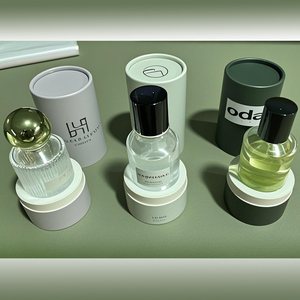 Boîte cylindrique en papier rigide de luxe pour flacon de parfum, emballage en carton recyclé pour la vente au détail de marques de parfums - Product Image 2