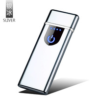Briquet électronique manuel à technologie d'induction tactile, matériaux variés, emballage vintage, promotionnel, vente chaude