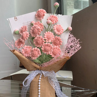 Kertas Pembungkus Buket Toko Bunga, Dapat Digunakan Kembali, Dapat Didaur Ulang, Grosir, Berwarna-warni, Jaring Jacquard Berongga, Tulle, Bahan Kemasan Bunga