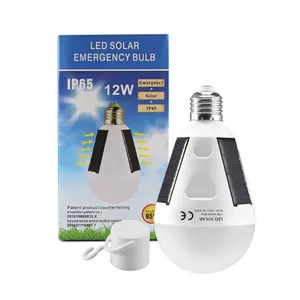 E27 LED Năng Lượng Mặt Trời Khẩn Cấp Bulb 7 Wát 12 Wát Xách Tay Tiết Kiệm Năng Lượng Đèn AC85-265V IP65 Không Thấm Nước Năng Lượng Mặt Trời Powered Ngoài Trời Đèn Vườn