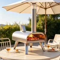 Four à pizza portable sans fumée en acier inoxydable avec logo personnalisé, four à granulés pour la cuisson en extérieur/jardin