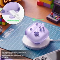 Étui de protection compatible pour écouteurs, style gaming, en gel de silicone transparent, souple, avec motif de dessin animé