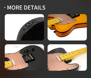 <span class=keywords><strong>Guitarra</strong></span> Eléctrica Luxars de Alta Gama TL con Cuerpo de Arce Flameado Real, Acabado Brillante, Mástil de Arce Flameado Satinado, Pastilla AlnIco <span class=keywords><strong>V</strong></span>, Modelo S-G27-MAX - Product Image 6