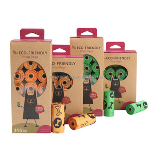 Etichetta personalizzata Eco-Friendly biodegradabile cane gatto amido di mais Eco Friendly compostabile sacchetti di cacca per animali domestici cacca - Product Image 1