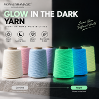 Fil Lumineux pour Tricot, Crochet, Chapeaux, Sacs, Jouets et Projets DIY, Fil qui Brille dans le Noir, Service OEM ODM