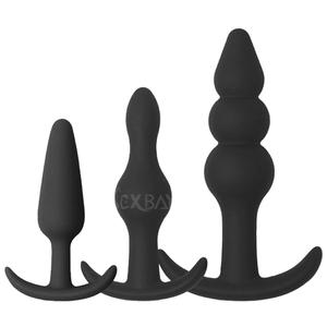 Набор из 3 секс-игрушек Sexbay OEM ODM: силиконовые анальные игрушки для взрослых, женщин, геев, мужчин, для стимуляции простаты и анального секса. - Product Image 1