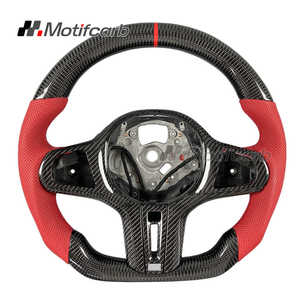 Volante de Fibra Estilo Rojo Personalizado, Mejora del Interior del Automóvil para BMW M240i M340i M440i G20 G30 G31 G32 X3 X4 X5 X6 X7 2017-2026 - Product Image 1