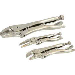 Brilliant Tools Locking <b>pliers</b> / grip <b>pliers</b> <b>set</b>, 3 pcs - Product Image 1