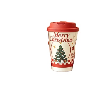 Mezcla Personalizada de 5 Diseños, Vasos de Papel de Doble Pared de 12 oz/360 ml, Vasos Desechables para Café Navideños, Vasos de Papel para Té con Leche Caliente de 16 oz con Tapa - Product Image 4