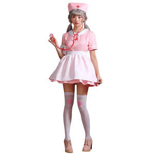 Costume de cosplay d'infirmière rose pour femme, costume sexy, vêtements de <span class=keywords><strong>carnaval</strong></span>, costume d'infirmière d'Halloween - Product Image 6