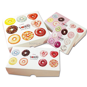 <strong>custom</strong> logo <strong>print</strong> bakery <strong>box</strong> cupcake <strong>box</strong> cheap paper <strong>donuts</strong> <strong>box</strong> chocolate packaging - Product Image 6