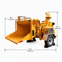 Broyeur à bois commercial de 15 pouces Intimidator 15XPC 174 HP Diesel avec alimentation par glissière, 30 % moins de consommation de carburant