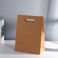 Sac cadeau de luxe en papier kraft écologique avec fenêtre, poignée, nœud et rabat adhésif, pour cadeaux d'anniversaire, avec logo personnalisé, pour bougies